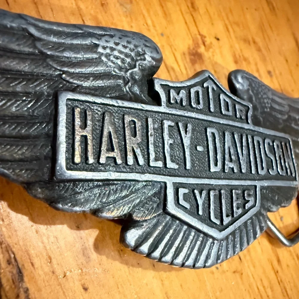 Harley Davidson Metal Belt Buckle Vintage